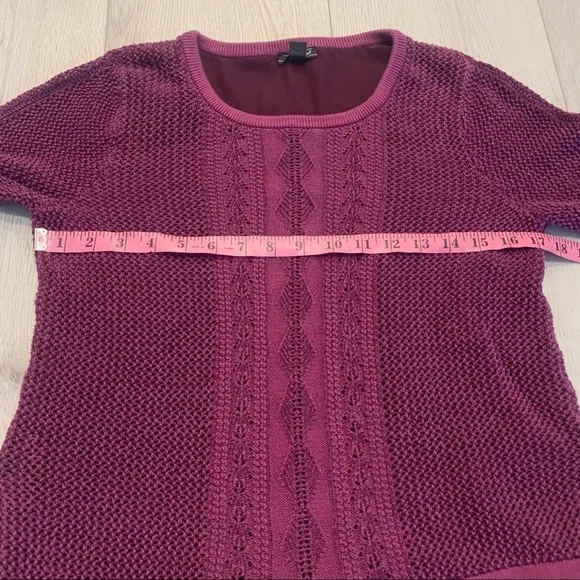 LUCKY BRAND Twofer Purple Lined Sweater Size M - Picture 8 of 9